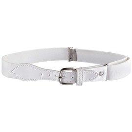 HOLD’EM Kids Toddler Belt Leather Closure Elastic - White