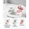 Retainer Mouth Guard Soak Container Box,Auto-Rising Aligner Bath Case,Pink