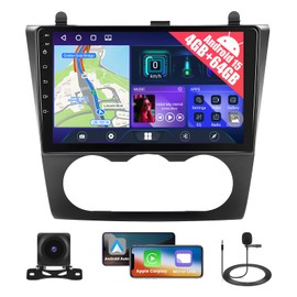 4+64GB Realdio Android 15 Car Radio for Nissan Altima 2008-2012 (Manual A/C) Wireless CarPlay/Android Auto, 9 Inch Touchscreen for Civic Car Stereo, Bluetooth5.0 FM/RDS 32EQ GPS WiFi UI +Backup Camera