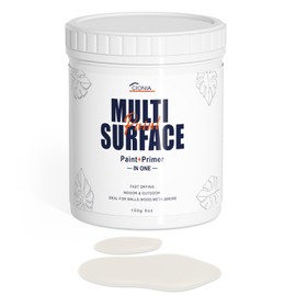 CIONIA All-Purpose Paint, 5 Oz - Furniture and Cabinet Paint for Interior/Exterior - No Sanding, Quick Drying - Water Based Multi Surface Paint for Wood, Walls, and More - Ivory White (Trial Size)