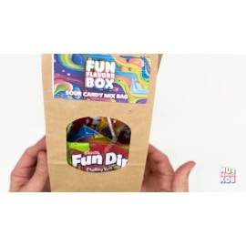Fun Flavors Box Sour Candy Mix Bag, Gummy, Sweet Treats, Variety Pack 35 Count Care Package