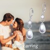 VONALA Pearl Earrings for Women 925 Sterling Silver Opal White
