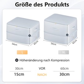 Ultra Platzsparender Selbstkomprimierender Organizer, Selbstkompressions-Organizer Aufbewahrungstasche für Bettdecken, Bettdecke Aufbewahrung, Packing Cubes Compression, Decken Organizer