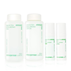 Innisfree Green Tea Hyaluronic Acid Skin Care Set / 이니스프리 그린티 히알루론산 스킨 케어 세트