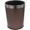 Ipetboom Pu Leather Garbage can Pu Leather Trash Can Wastebasket