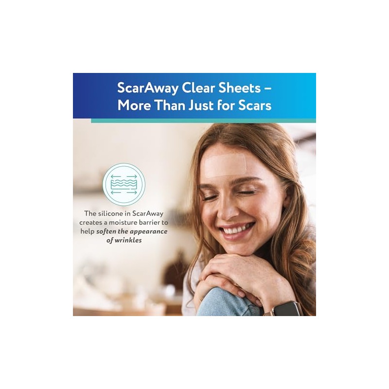 ScarAway Scaraway - Hojas de silicona transparente para cicatrices, 10