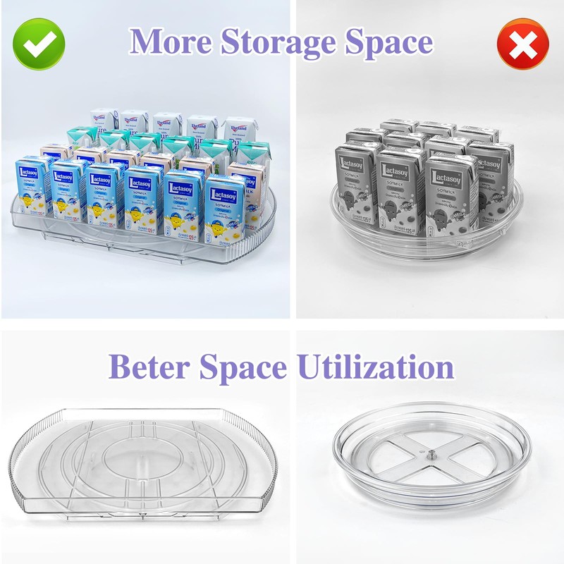 Incostar 360° Rotating Lazy Susan Turntable Organizer - Multifunctional 16.5"