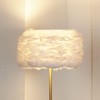 Decor Therapy 59" Fiona Feather Shaded Tri Leg Floor Lamp,