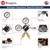 Kegco 762-N2 Nitrogen Regulator, 2 Product, Chrome