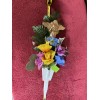 Floral trellis Angel graveside Arrangement 21 Inches Blue, Yellow, Pink,