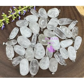 Wholesale Lot 36 Pcs Natural Clear Quartz Crystal Pendant Healing Energy