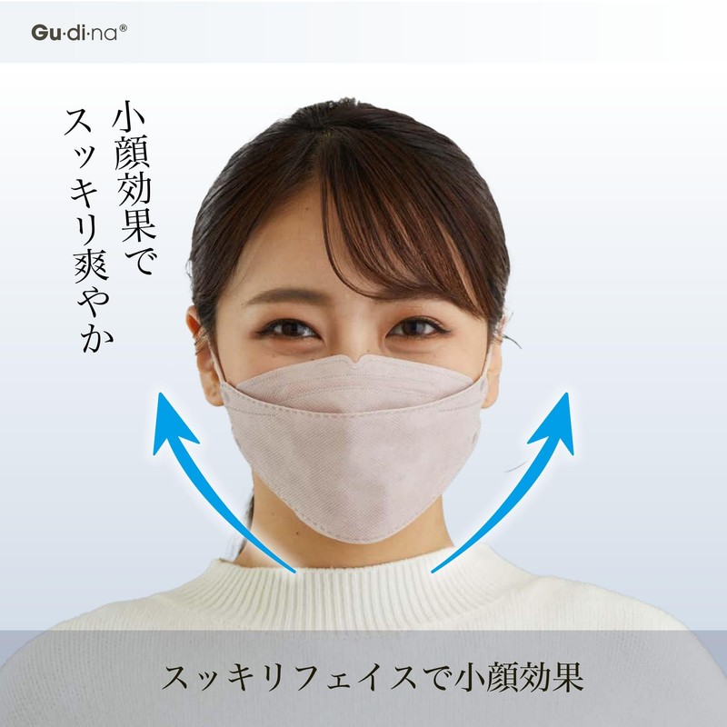 [Aoyama Tsusho] Gdina Comfortable 3D 3D Mask, Purple, 30 Sheets