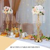 12 Pcs Gold Wedding Centerpieces for Table Gold Crystal Flower