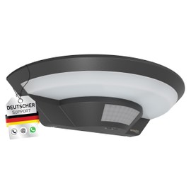 Ambo Motion Outdoor Light with Motion Sensor 10 W 800 lm 3000 K Warm White IP54 Outdoor Lamp with Sensor Anthracite Outdoor Light Oktaplex Lighting