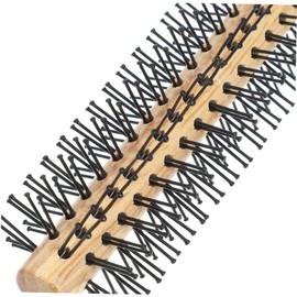 Gatuida Wooden Round Hair Brush for Blow Drying Mini Brush with Schima Handle Nylon Bristles for Curling Styling for Women Hair Care Efficient Comfortable Use