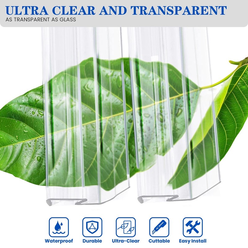 Bathroom Shower Glass Door Bottom Seal Strips, Length 36 Inch