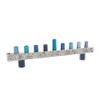 Yair Emanuel Anodized and Hammered Strip Menorah - Blue