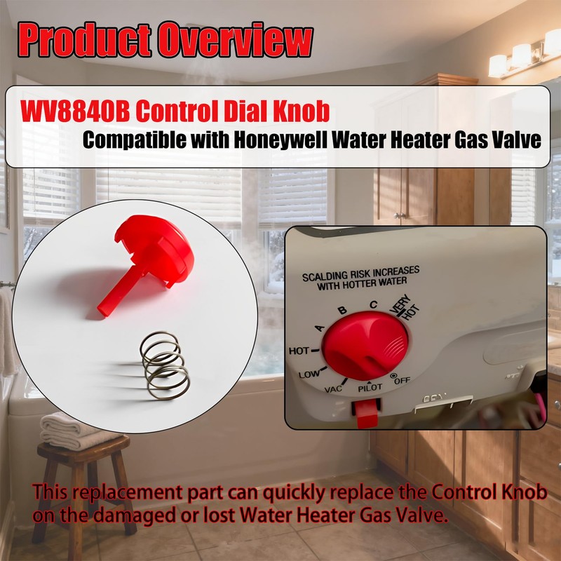 2 Pcs Control Dial Knob Compatible with Honeywell Water Heater