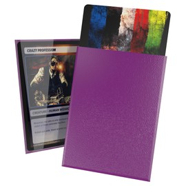 Ultimate Guard Cortex Outer Card Sleeves, 60 Japanese Size TCG Sleeves, 62 x 89mm, Purple Back, Glossy Finish, No PVC & Acid-Free, High Clarity