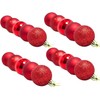 Christmas Tree Ornaments, 32 Pieces, 25mm, Red Shiny and Matte,