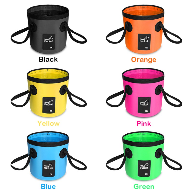 12L / 20L Waterproof Water Bucket Outdoor Fishing Bucket Folding