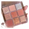 Paleta De Sombras 9 Colores Transparente Con Brillo Intenso