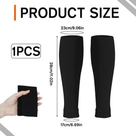 Yenvory Football Calf Leg Warmers for Kids & Girls, 168 Needle Nylon, One Size, Compression Calf Sleeves Improved Athletic Performance, black