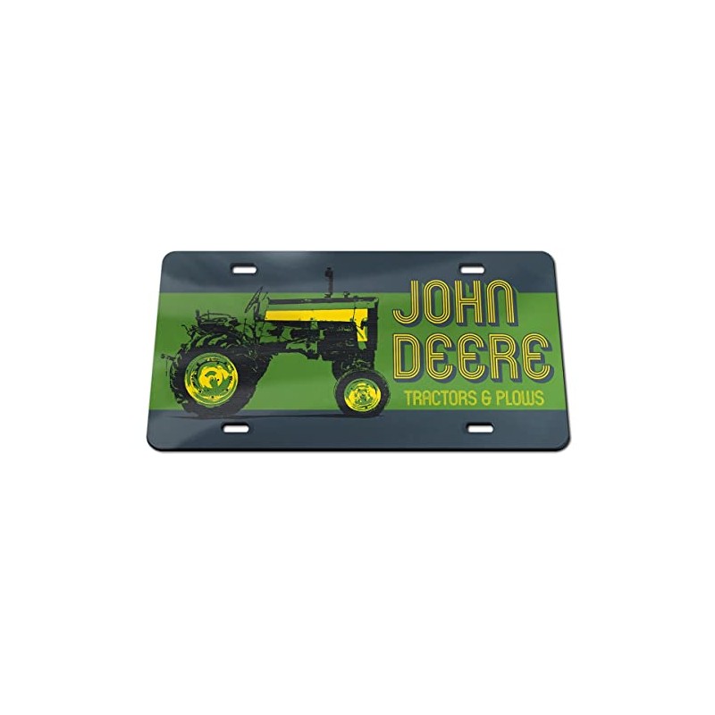 John Deere Black Tractor License Plate - LP79752