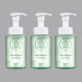 Happybath 해피바스 마이크로 클린 솝베리 버블 클렌징폼 300ml 3개 Happy Bath Micro Clean Soapberry Bubble Cleansing Foam 300ml 3pcs