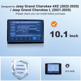 BSTW for 2024 Jeep Grand Cherokee Screen Protector for 2022-2025 Grand Cherokee 4xe 2021-2025 Grand Cherokee L 10.1-Inch Touchscreen Display Tempered Glass Protective Film