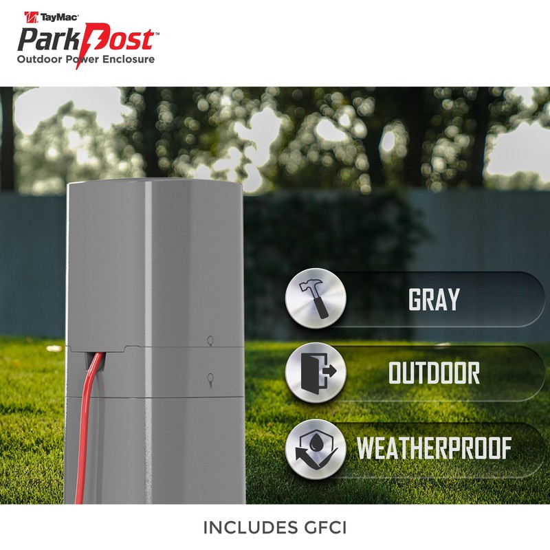 TayMac PP55GG ParkPost Outdoor Power Enclosure Kit with TR/WR GFCI