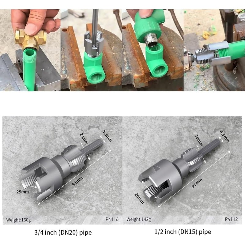 2 in 1 Integrated Internal & External Pipe Threading Tool