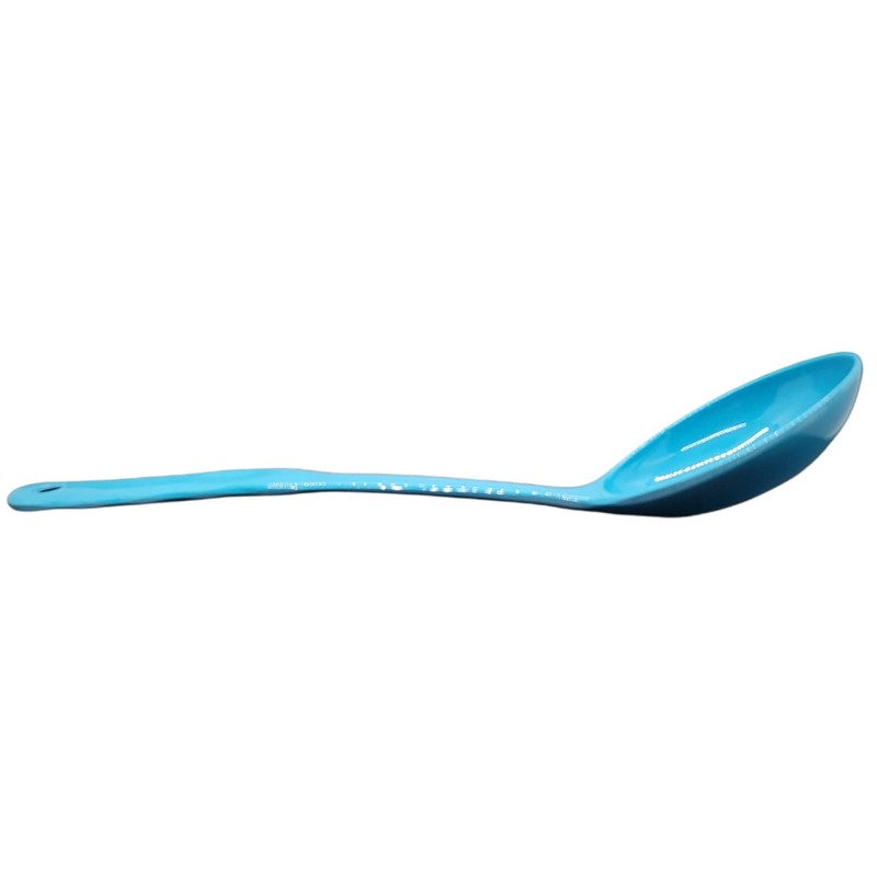 Handy Housewares 12.5" Long Handled Colorful Melamine Basting/Serving Spoon (Blue,
