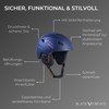BLACK CREVICE Striped Ski Helmet, Shockproof Ski Helmet in Sporty