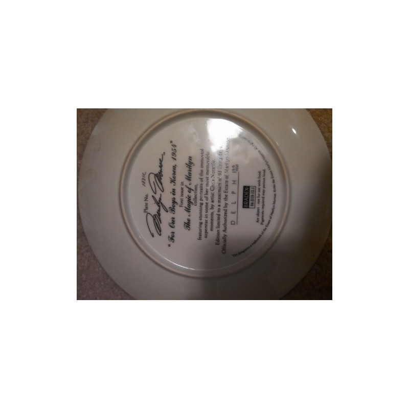 Delphi Original Limited Edition Collector's Plate - Marilyn Monroe: Strasberg's