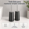 Juego de 2 Escobillas de Inodoro con Soporte y Mango