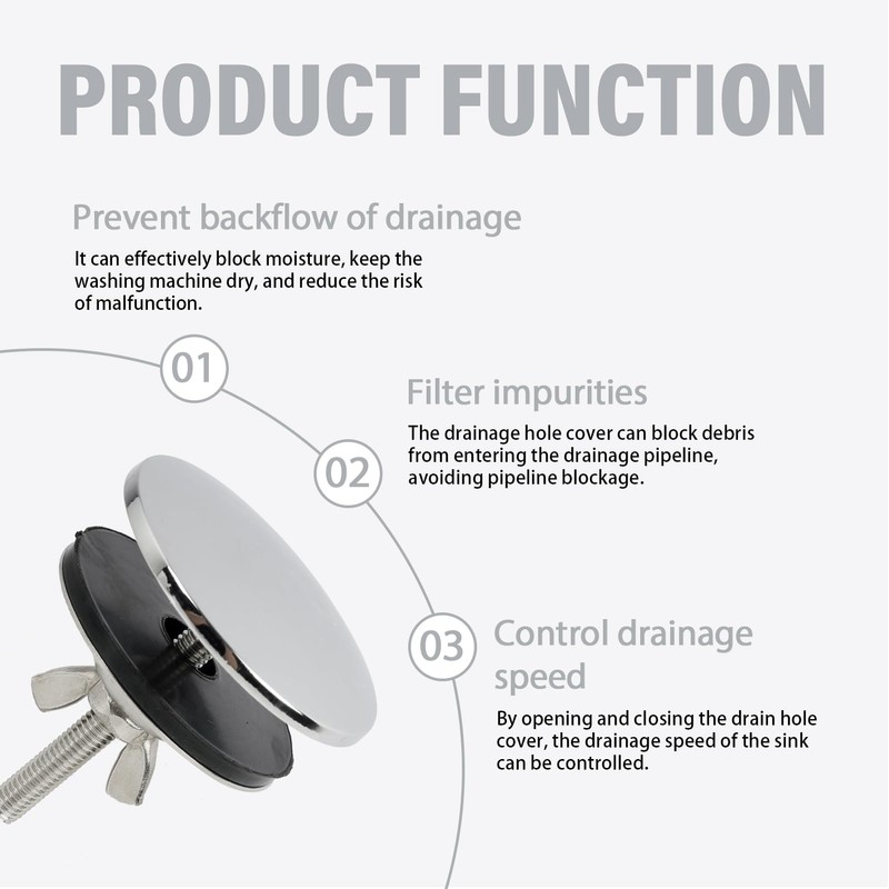 Tap Hole Cover, 5 cm, Stainless Steel Sink Tap Hole