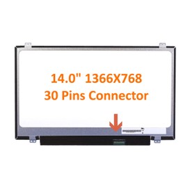 FULLCOM New LCD Replacement Screen HD 1360x768 (Non Touch) 14.0 Inch 30 Pin Glossy for HP Stream 14-CB172WM 9VK98UA for Laptop/Display/Screen/LCD Application