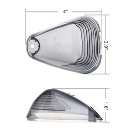 cciyu 5x Smoke Lens Led Cab Roof Top Marker Lights Covers Fit for 1999-2016 Ford F250 F350 F450 F550 F650 F750 E150 E250 E350 E450 Super Duty Mounted Running Clearance