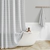BTTN 78 Inch Long Shower Curtain - Boho Farmhouse Linen
