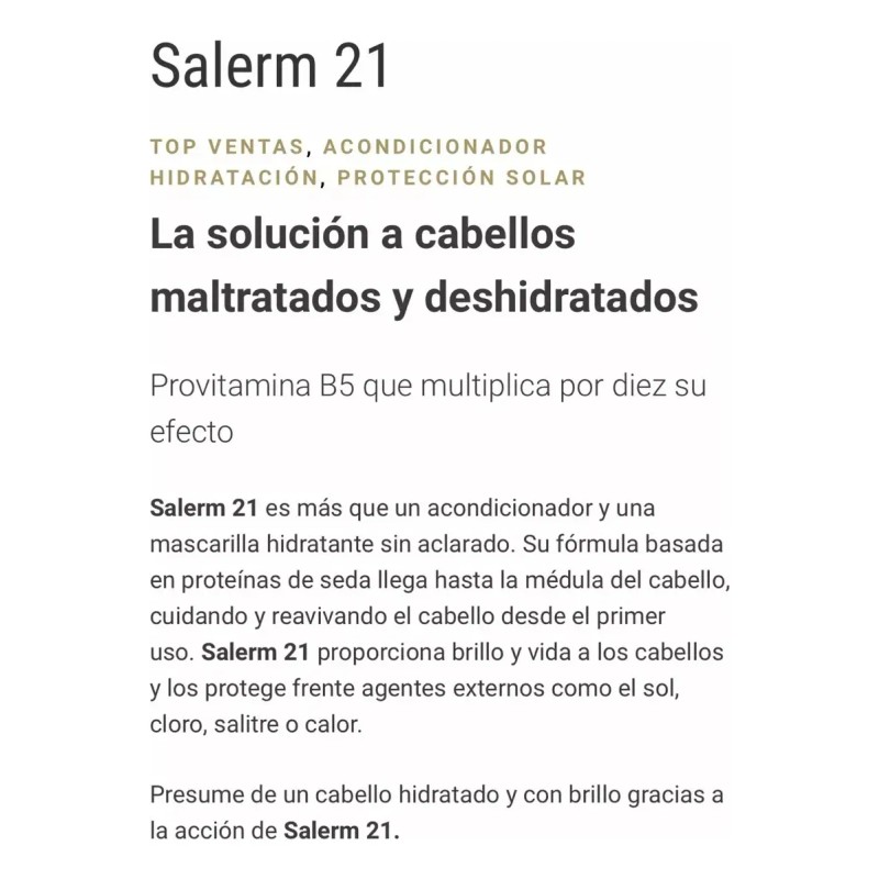 Silk Protein Tratamiento Cabello Muy Seco Salerm