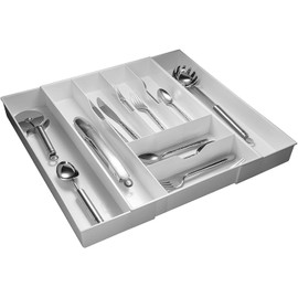 Dial Industries Expandable Silverware, Utensil and Cutlery Kitchen Drawer Organizer Tray, Extra Wide