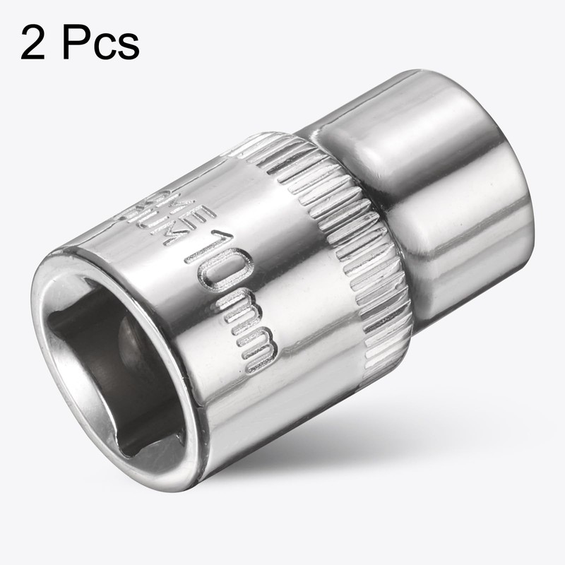 sourcing map 2pcs 12 Points Socket 3/8" Drive 10mm Metric