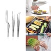 Cridoz 6 Pcs Stainless Steel Kitchen Cooking Tweezers Precision Tongs