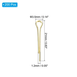 PATIKIL 27mm Copper Cotter Pins, 200Pcs Split Pin Fastener Clips for Fastening Crystals Parts, Chandelier Replacements, Silver