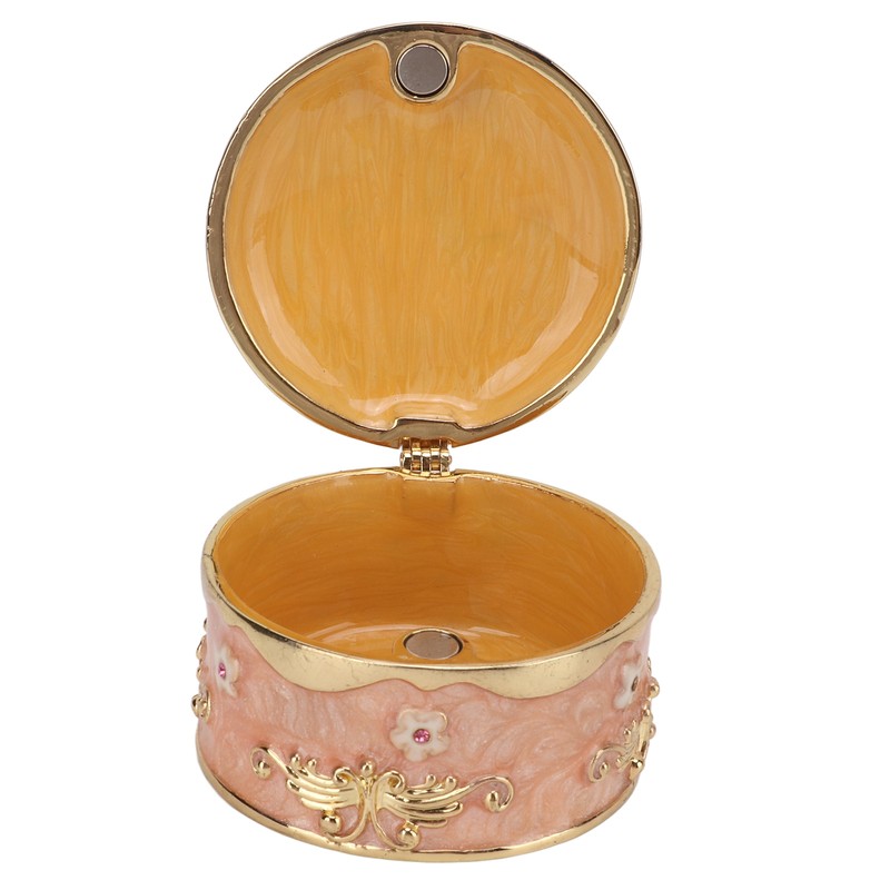 Pig Hinged Jewelry Box Hollow Design Cute Appearance Hand Painted