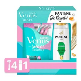 Rastrillos Desechables Gillette Venus Suave 4 Rastrillos + Shampoo Pantene 300ml