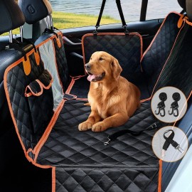 Unbranded Dog Seat Cover Hammock for Back Seat Durable Waterproof Car Truck + Pet Seatbelt