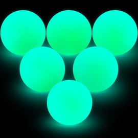Deekin 8" Street Hockey Balls Glow in The Dark Ball Sports Balls for Indoor Outdoor Road Roller Hockey Games(24 Pcs)