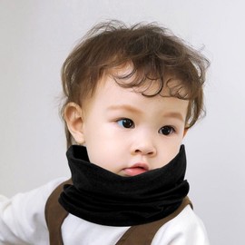 3 Pieces Toddler Neck Warmer Boys Girls Super Soft Dralon Scarf Windproof Scarves Winter Neck Warmer Tube Scarf Snood(Black+Dark Gray+Light Gray)